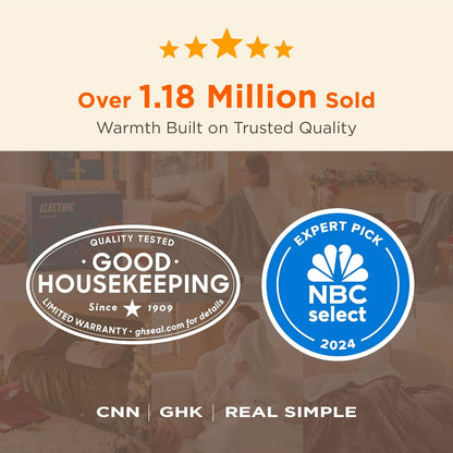 Heated Blanket Throw Blanket - Fast Heating Electric Blanket