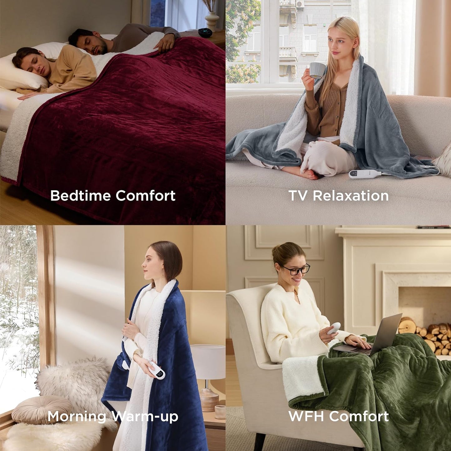 Heated Blanket Throw Blanket - Fast Heating Electric Blanket